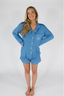 Something Blue Long Sleeve & Short Pajama Set