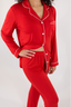 Classic Bow in Cherry Long Sleeve & Pant Pajama Set