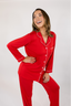 Classic Bow in Cherry Long Sleeve & Pant Pajama Set