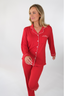 Classic Bow in Cherry Long Sleeve & Pant Pajama Set