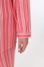 Soft Red Stripe Long Sleeve & Pant Pajama Set