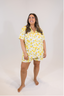 Yellow Daffodil Short Sleeve & Short Pajama Set