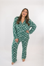 Evergreen Bows Long Sleeve & Pant Pajama Set