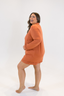 Terracotta Long Sleeve & Short Pajama Set