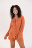 Terracotta Long Sleeve & Short Pajama Set