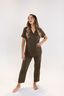 Espresso Short Sleeve & Cropped Pant Pajama Set