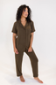 Espresso Short Sleeve & Cropped Pant Pajama Set