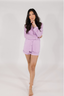 Lilac Dreams Long Sleeve & Short Pajama Set