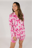 Bubblegum Bows Long Sleeve & Short Pajama Set