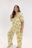 Gold Bows Short Sleeve & Cropped Pant Pajama Set