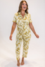 Gold Bows Short Sleeve & Cropped Pant Pajama Set