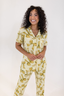 Gold Bows Short Sleeve & Cropped Pant Pajama Set