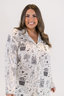 Bone Halloween Toile Long Sleeve & Pant Pajama Set