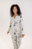 Bone Halloween Toile Long Sleeve & Pant Pajama Set