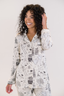 Bone Halloween Toile Long Sleeve & Pant Pajama Set