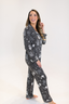 Black Halloween Toile Long Sleeve & Pant Pajama Set