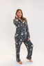 Black Halloween Toile Long Sleeve & Pant Pajama Set