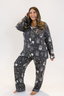 Black Halloween Toile Long Sleeve & Pant Pajama Set