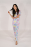 Sweetheart Cakes in Sky Short Sleeve & Cropped Pant Pajama Set