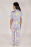 Sweetheart Cakes in Sky Short Sleeve & Cropped Pant Pajama Set